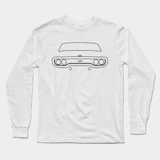 1971 vintage Plymouth Hemi GTX outline graphic (black) Long Sleeve T-Shirt